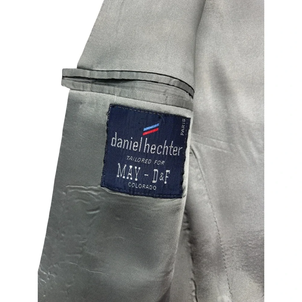 vtg Daniel Hechter 38R Gray Tweed Blazer Jacket Sport Suit Coat 100%‎ Wool